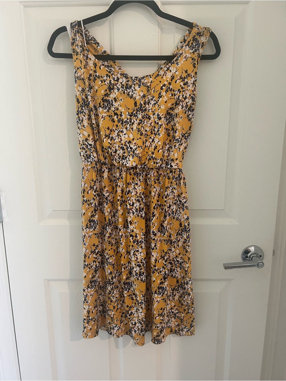 Kaileigh Mustard Yellow Floral Dress
